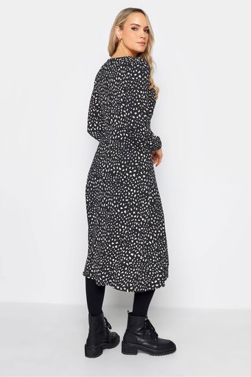 Black polka 2025 dot tea dress