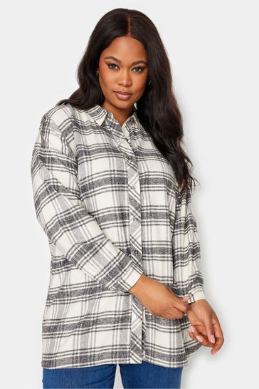 Buy Yours Curve Boyfriend Check 100 Cotton Shirt from Next Bahrain
