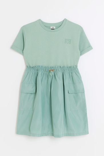 Buy River Island Green Girls Nylon T Shirt Dress from Next Ireland