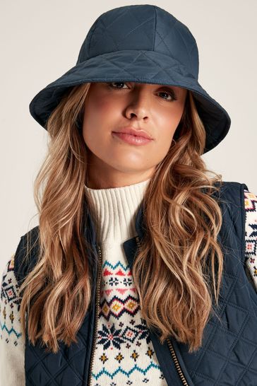 Joules Harriet Navy Quilted Hat