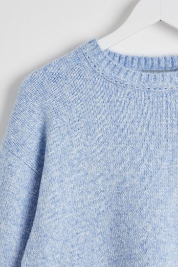 Blue shop wooly jumper