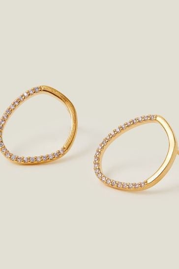 Gold plated earrings new arrivals accessorize