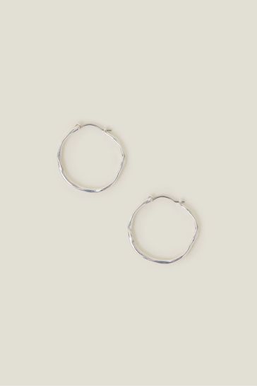 Accessorize sterling sales silver hoops