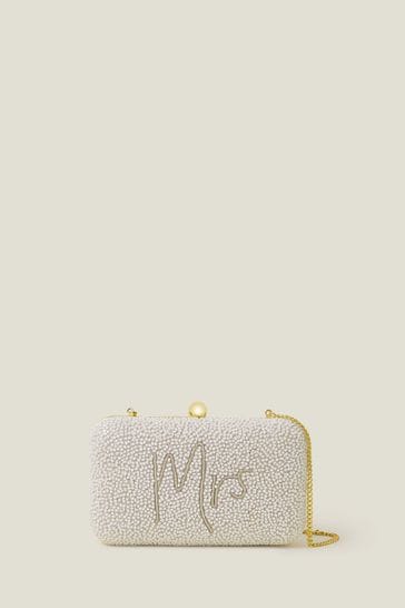 White clutch on sale bag accessorize