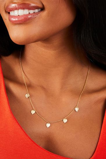 Buy Accessorize 14ct Gold Plated Station Bobble Charm Necklace
