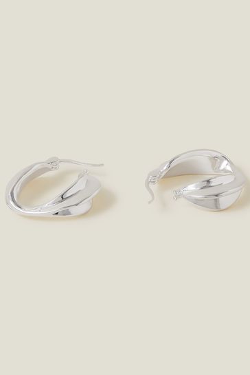 Buy Accessorize Sterling Silver Plated Twist Hoops from Next Hungary