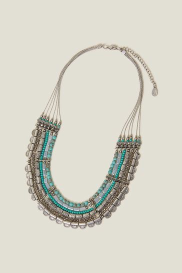Blue store statement necklace
