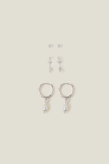 Accessorize silver outlet hoops