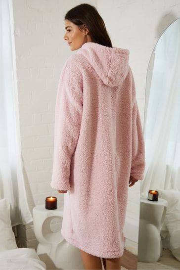 Borg oversized hoodie hot sale
