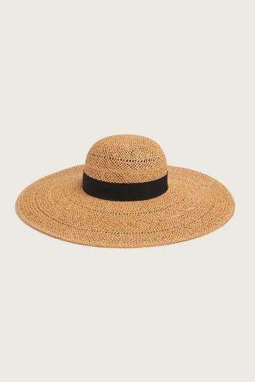 Buy LK Bennett Natural Saffron Floppy Hat With Ribbon from Next