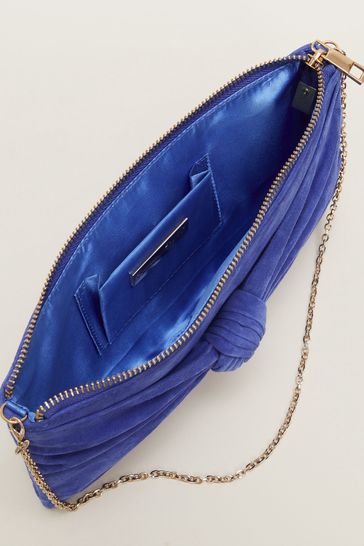 Blue suede clearance clutch