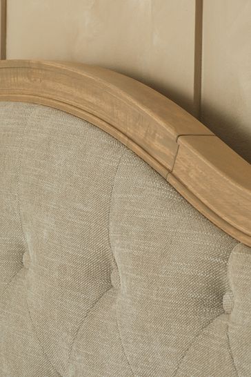 Soft Texture Light Natural Rose Wood Upholstered Bed Frame