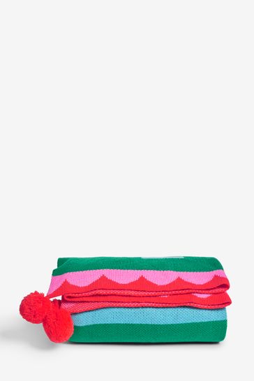 Buy Christmas Knit HO HO HO Throw from the Laura Ashley online shop