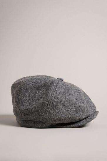 Ted Baker Eliotti Grey Woollen Baker Boy Hat