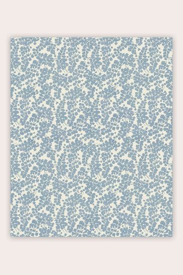 Laura Ashley Newport Blue Cariad Spray Wallpaper Sample Wallpaper