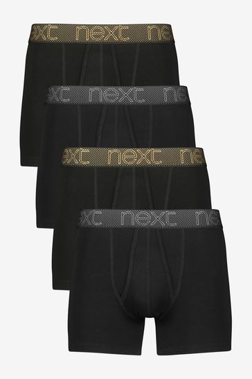 Signature Black Gold Bamboo 4 pack Next Signature A-Front Boxers