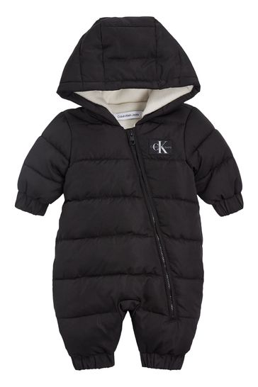 Calvin Klein Unisex Padded Newborn Black Snowsuit