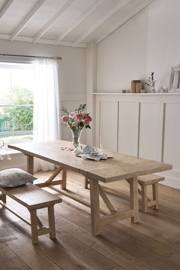 Shabby chic extending shop dining table