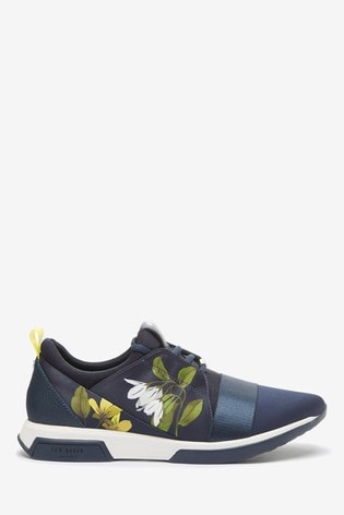 Buy Ted Baker Navy Floral Trainers from 