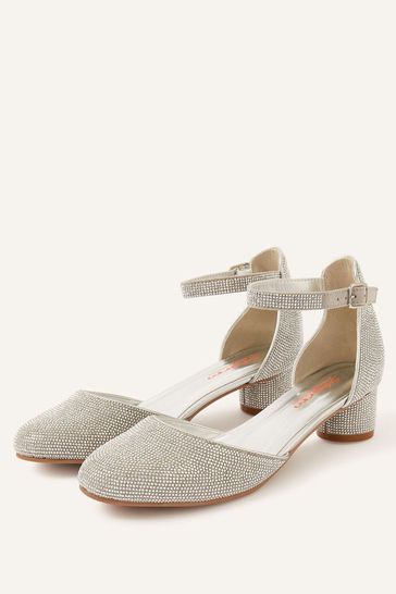 Monsoon Silver Shimmer Two Part Heels