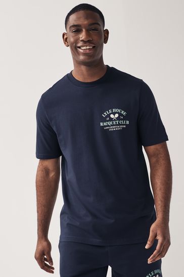 Lyle & Scott Racquet Club Graphic Print T-Shirt