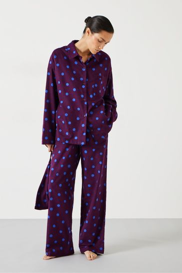 Hush Purple Sadie Cotton Flannel Pyjamas