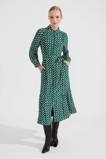 Buy Hobbs Green Petite Emberly Dress from Next Kuwait