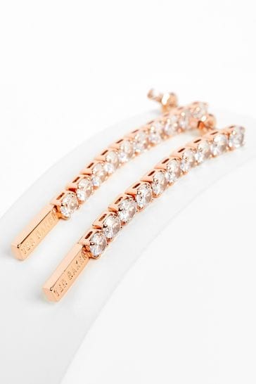 Ted Baker Pink MELLSIE Crystal Drop Earrings