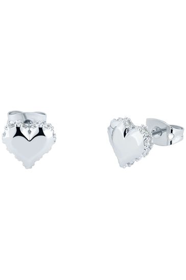 Buy Ted Baker Silver Tone SERSY Crystal Sparkle Heart Stud Earrings from Next Netherlands