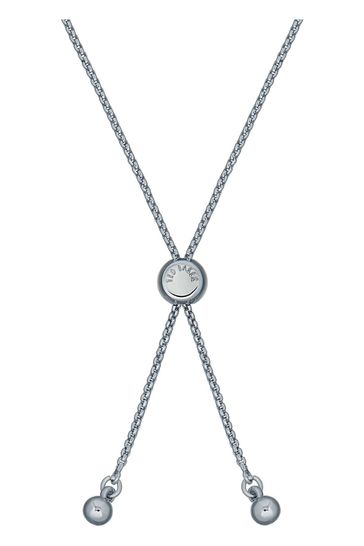 Ted Baker Silver Tone BARSET Crystal Bow Adjustable Bracelet