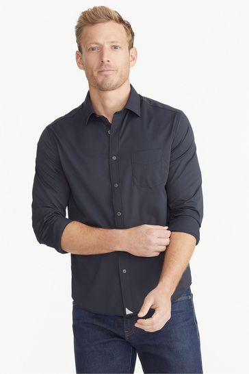 UNTUCKit Black/Grey Wrinkle-Free Performance Relaxed Fit Gironde Shirt
