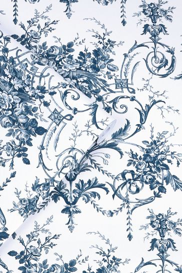 Laura Ashley Midnight Blue Tuileries Wallpaper