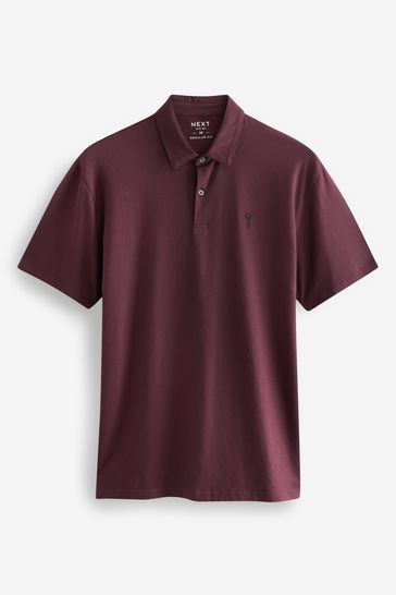 Buy Navy White Burgundy Black Grey Jersey Polo Shirts 5 Pack from