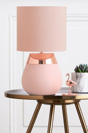 Rose gold and grey table lamp 2025