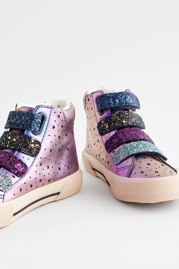 Purple sparkly trainers sales