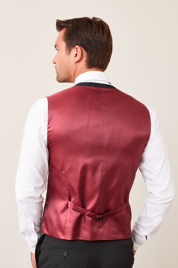 Buy Black Regular Fit Wool Mix Textured Suit Waistcoat from Next United Arab Emirates