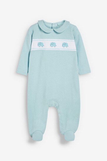 Buy Smart Smock Detail Sleepsuit (0mths-2yrs) from the Next UK online shop