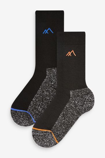 Black Cushioned Walking Socks 2 Pack