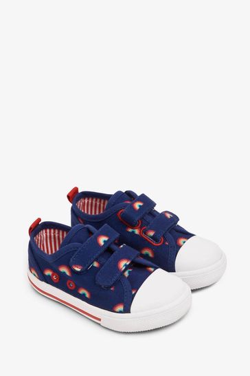 Buy JoJo Maman B b Navy Kids Rainbow Canvas Pumps from Next