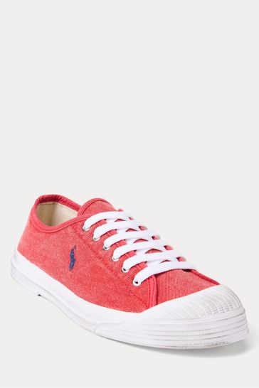 Polo ralph lauren 100 low top logo trainers store