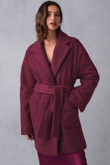 Burgundy coatigan shop