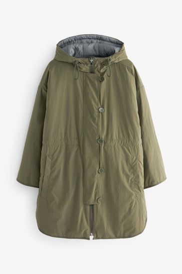 Khaki green raincoat womens best sale