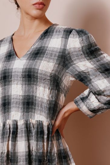 Buy Albaray Black Plaid Midi Dress from Next Luxembourg
