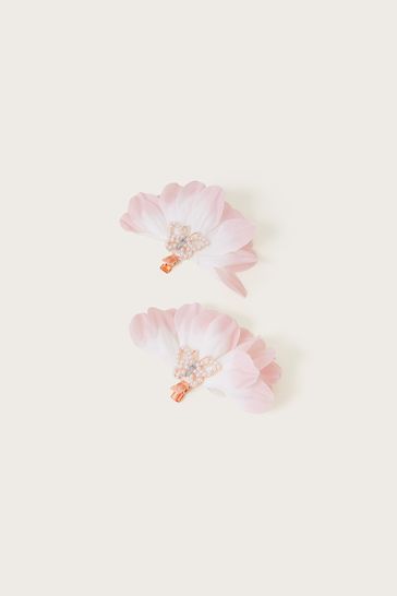 Monsoon Pink Ombre Fancy Flower Clips 2 Pack