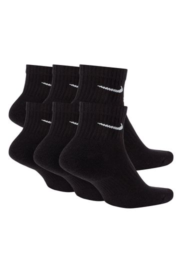 Black nike 2025 socks 6 pack