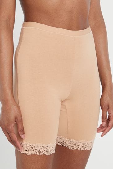 Buy Nude Cotton Blend Anti-Chafe Shorts 2 Pack from Next Luxembourg