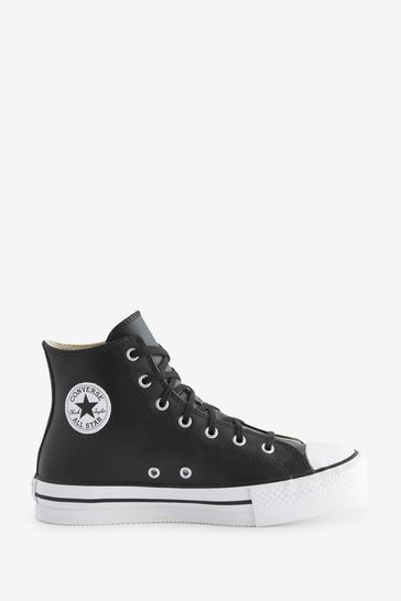 Converse Black EVA Leather Lift Youth Trainers