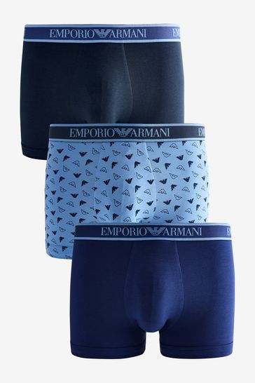 Buy Emporio Armani Navy Pattern Boxers 3 Pack from Next Bahrain