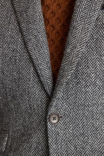 Buy Grey - Signature Harris Tweed British Wool Blazer from