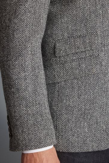 Buy Grey - Signature Harris Tweed British Wool Blazer from